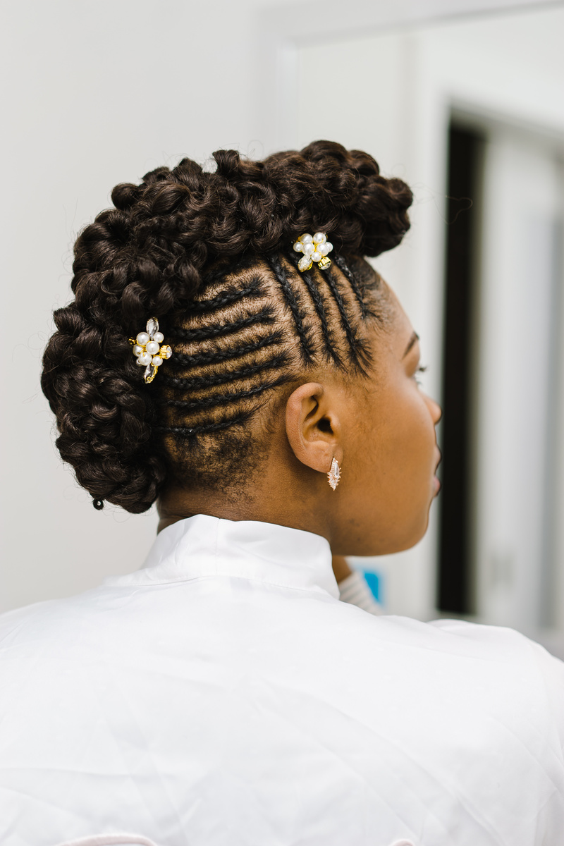 Woman with Braided Hairstyle 